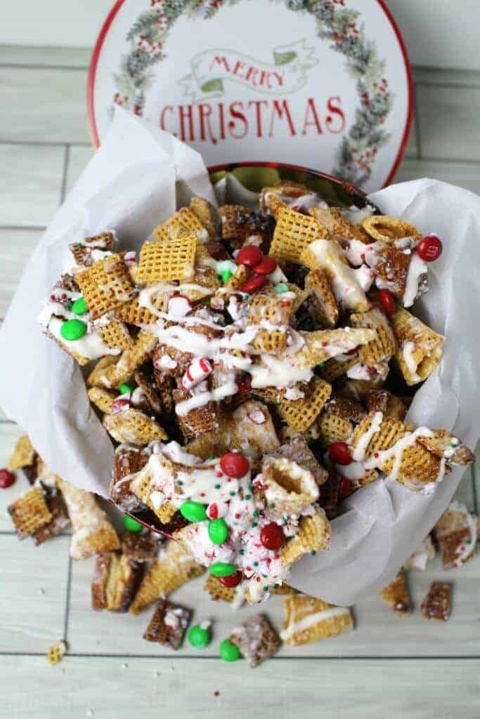 Chocolate Peppermint Christmas Chex Mix