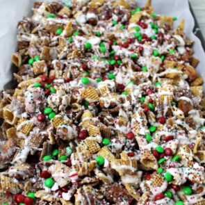 Christmas Crack Chex Mix - Sweet and Salty with a touch of peppermint