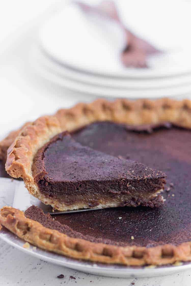 Chocolate Chess Pie slice