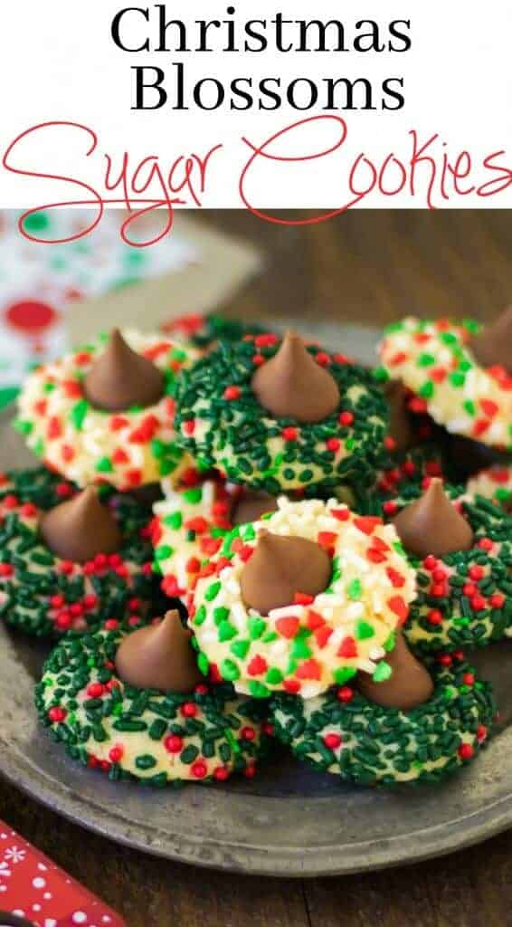 christmas cookies with hershey kiss on top