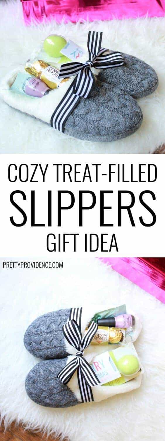 Cozy Treat Filled Slippers by Pretty Providence and other great gift ideas
