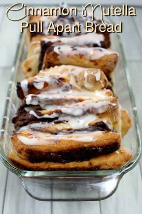 Nutella cinnamon pull apart bread easy and delicious dessert