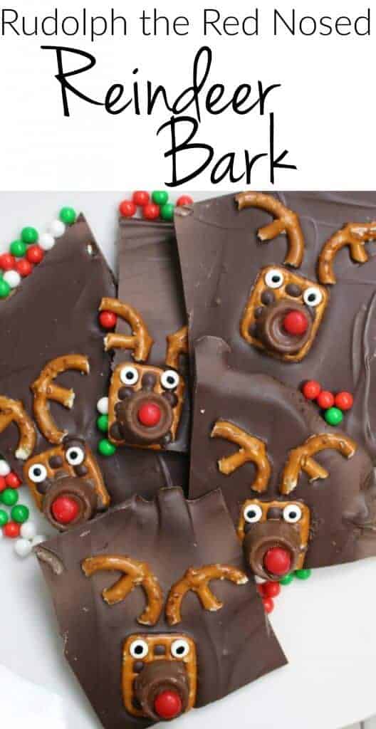 Rudolph the Red Nosed Reindeer Bark - Super easy Christmas treats