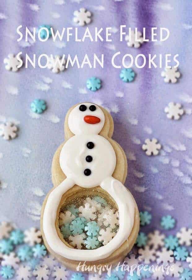 Snowflake Filled Snowman Cookies