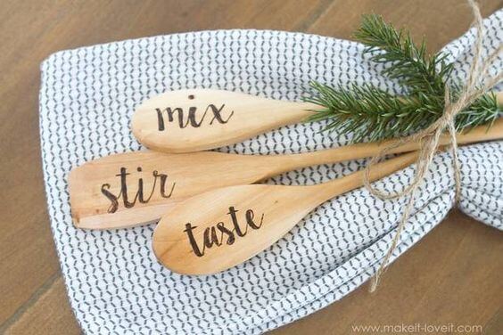 Unique gift ideas - Wood Burned Serving Utensils by Make It and Love it