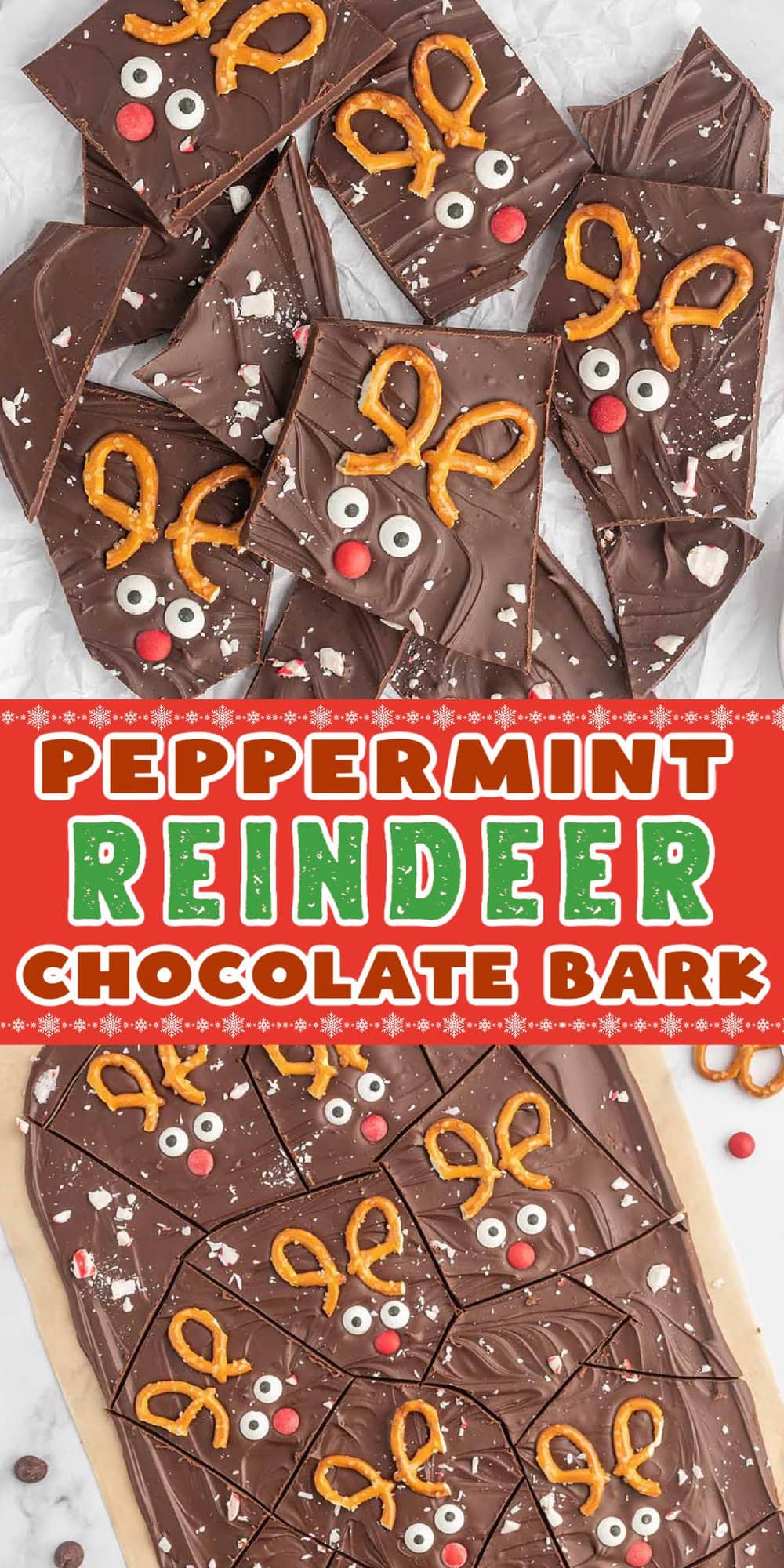 Reindeer Chocolate Bark pinterest