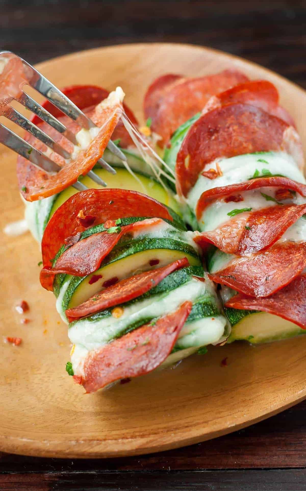 Cheesy Hasselback Zucchini by Peas and Crayons | Favorite Low Carb Recipes