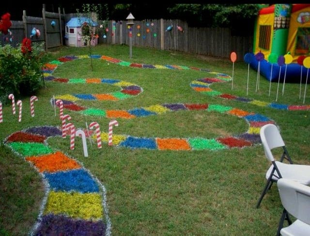 DIY Candy Land Backyard Game Board by Evelyn Kirchner