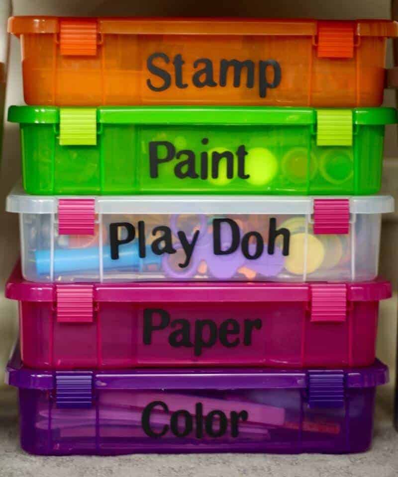 Organizing Art Supplies by The Organized Mama | Parent Organization Ideas featured on Princess Pinky Girl