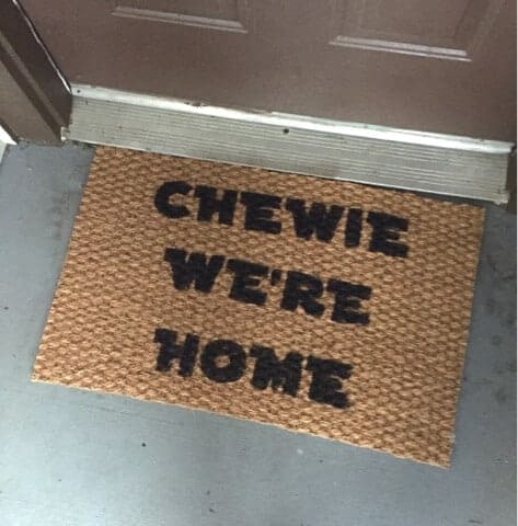 Star Wars Inspired Door Mat by Oh So Lovely Handmade | Star Wars Crafts, Recipes and Gift Ideas