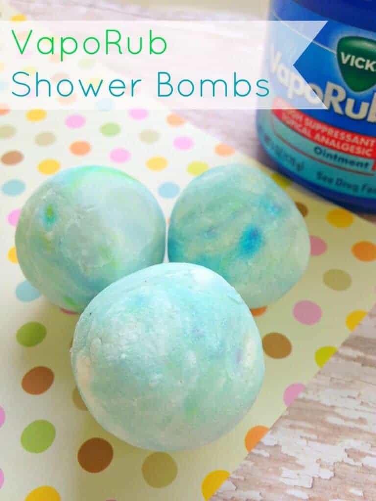 Vaporub Shower Bombs by little Blog in the Country | Cold and Flu Hacks for Winter