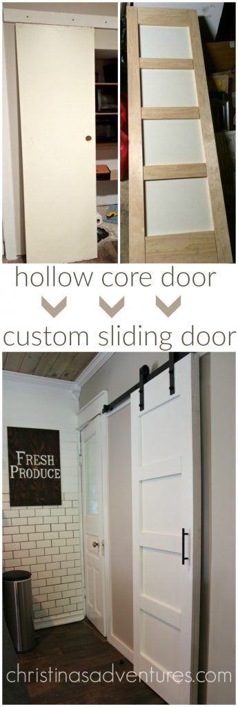 Change Hollow Core Doors to DIY Sliding Barn Doors by Christina's Adventures | DIY Farmhouse Decor Projects for Fixer Upper Style 