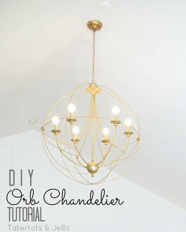 DIY Orb Chandelier by Tatertots and Jello | 12 Chic Industrial Ideas for the Home