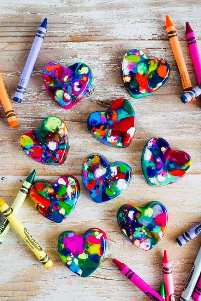 DIY Heart Shaped Crayons - Princess Pinky Girl