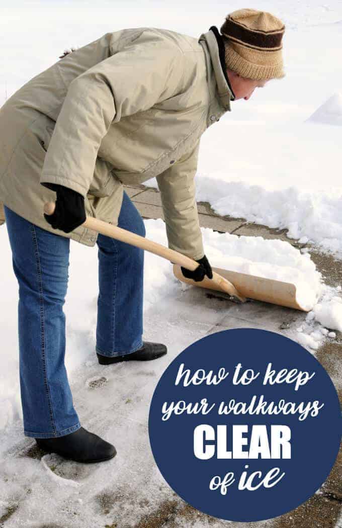 Keeping Walkways Clear of Ice by Simply Stacie | Winning Winter Weather Hacks