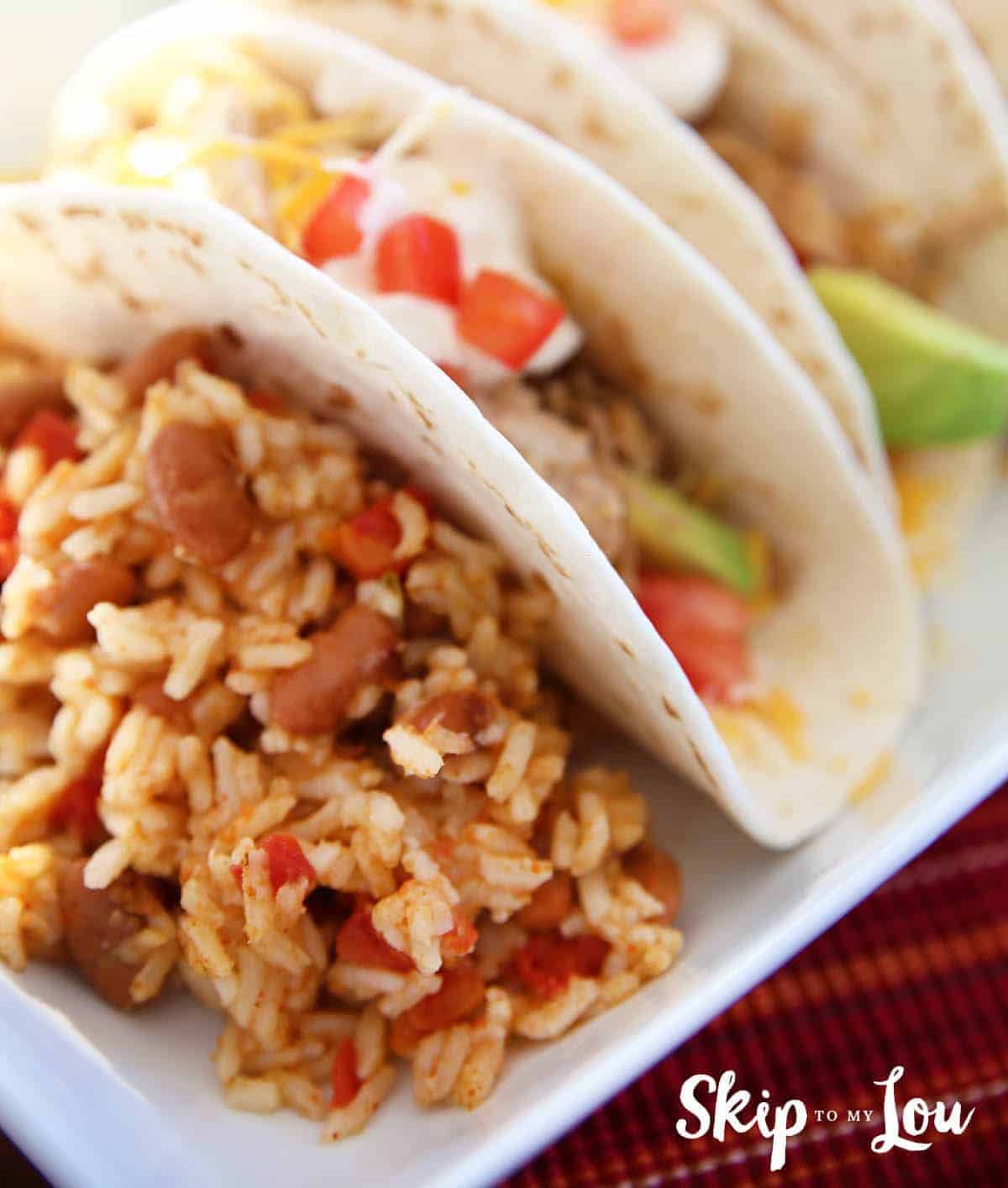 Pressure Cooker Mexican Rice and Beans by Skip to My Lou | 12 Favorite Instapot Recipes