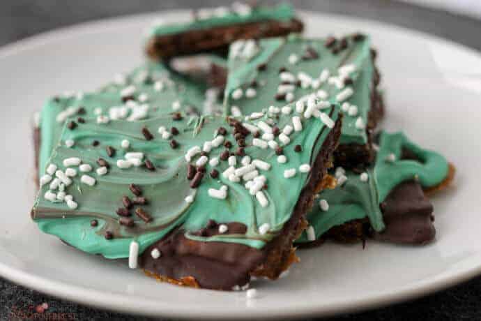 Chocolate mint graham cracker crunch