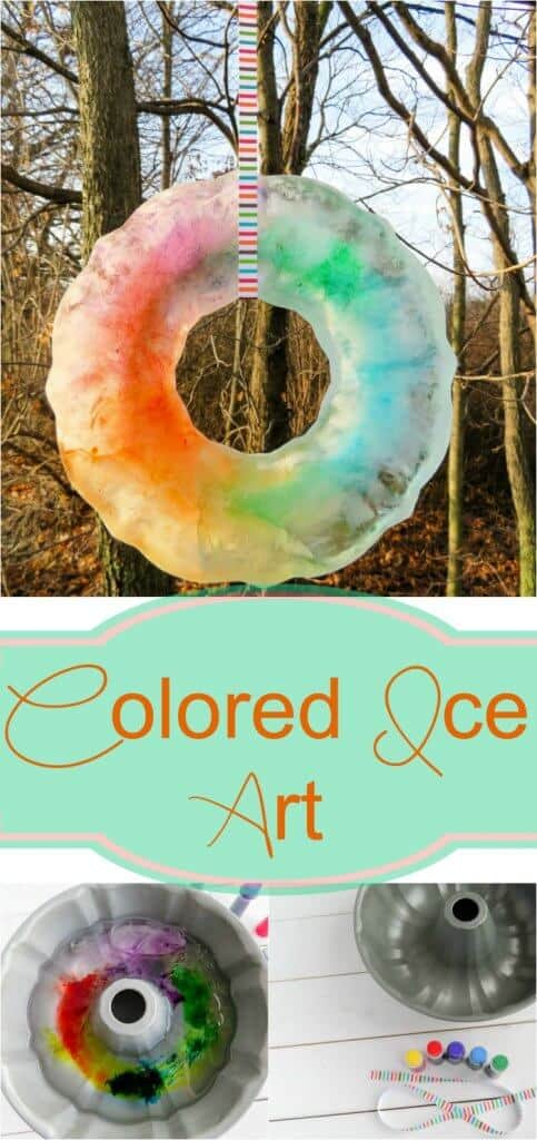 Colored Ice Art - such a fun winter activity 