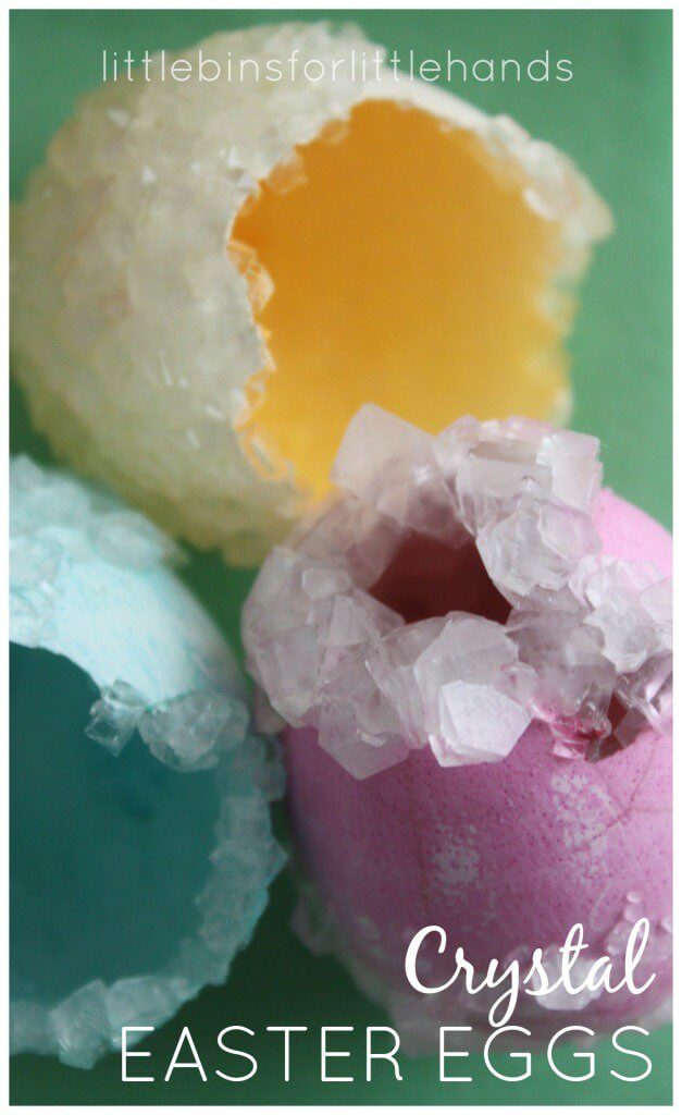 Crystal Easter Eggs by Little Bins for Little Hands