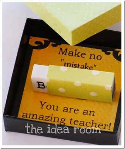Eraser Teacher Gift Idea by The Idea Room | Teacher Appreciation Gift Ideas that Rule! 
