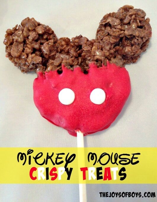 Mickey Mouse Crispy Treats by Joy of Boys | Mickey Mouse Ideas that are so cute! 