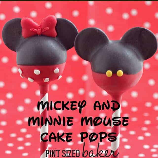 Mickey and Minnie Mouse Cake Pops by Pint Sized Baker | Mickey Mouse Ideas you are going to love! 