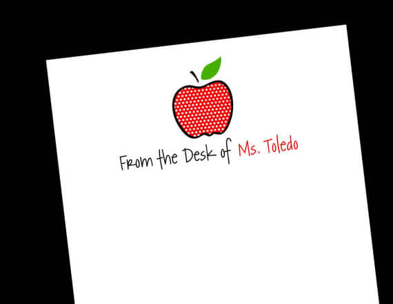 Personalized Teacher Stationary | Teacher Appreciation Gift Ideas that Rule! 