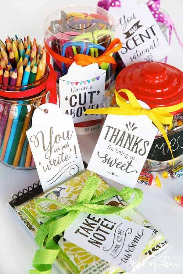 Printable Teacher Appreciation Gift Tags from Skip to My Lou