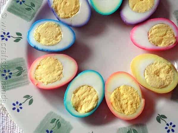 Rainbow Colored Easter Eggs by Crafts by Amanda | The Coolest Easter Egg Ideas! 