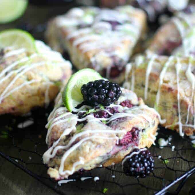 Blackberry Lime Scones