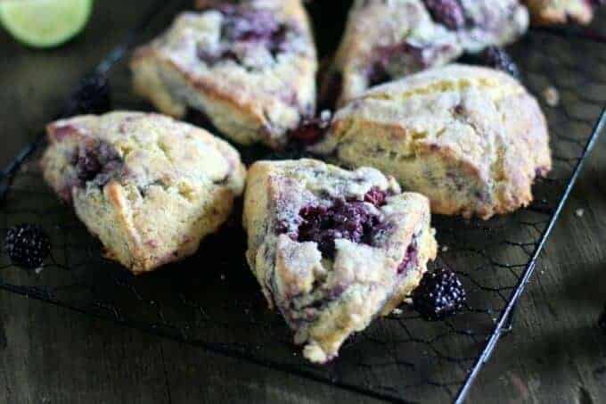 Blackberry Lime Scones