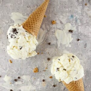 This easy, no-churn chocolate chip pancake ice cream is a sweet twist on a breakfast favorite. In this decadent dessert, smooth vanilla ice cream with buttery undertones gives way to a sweet maple syrup swirl and crisp semi-sweet chocolate chips. It's the perfect way to make your day sweet!