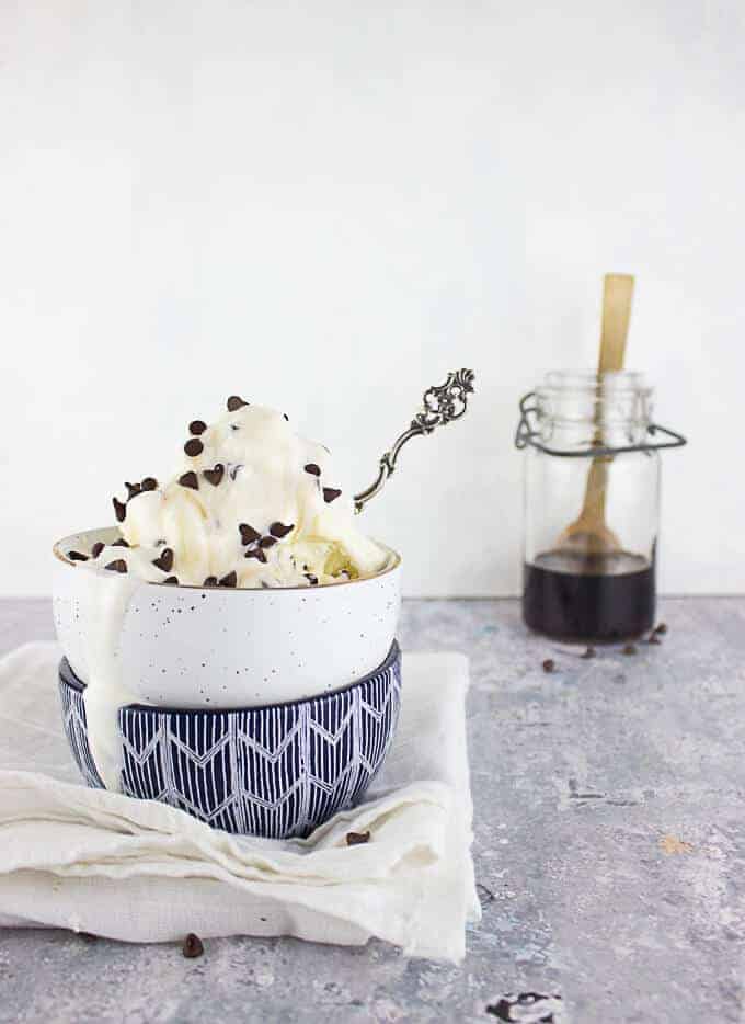 This easy, no-churn chocolate chip pancake homemade ice cream is a sweet twist on a breakfast favorite.