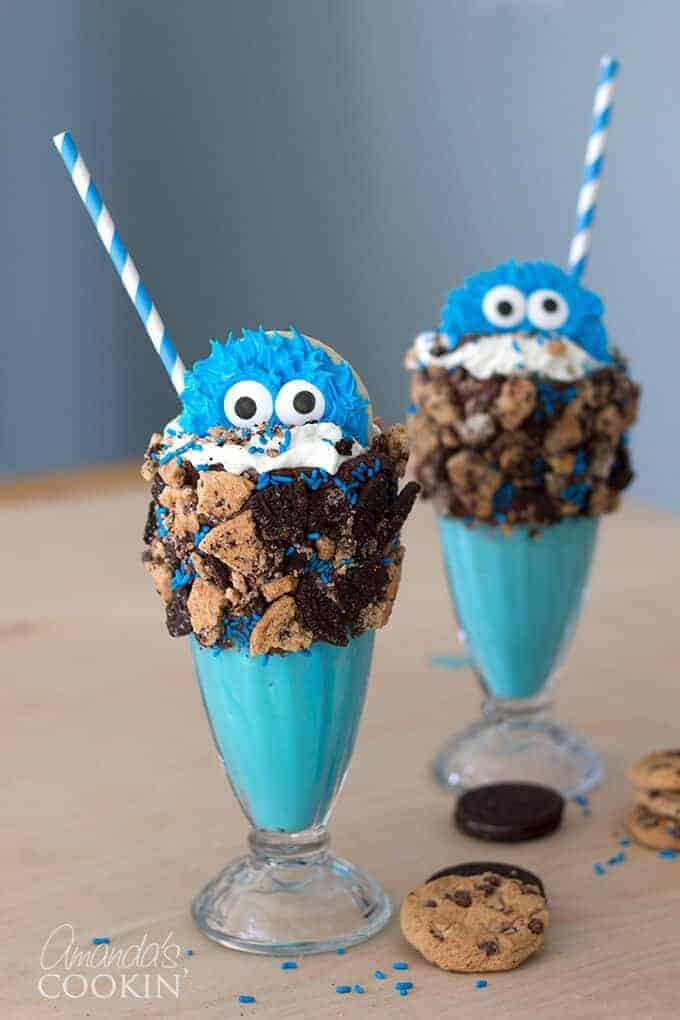 Cookie Monster Freak Shake by Amanda's Cookin | 14 Fabulous Freak Shakes