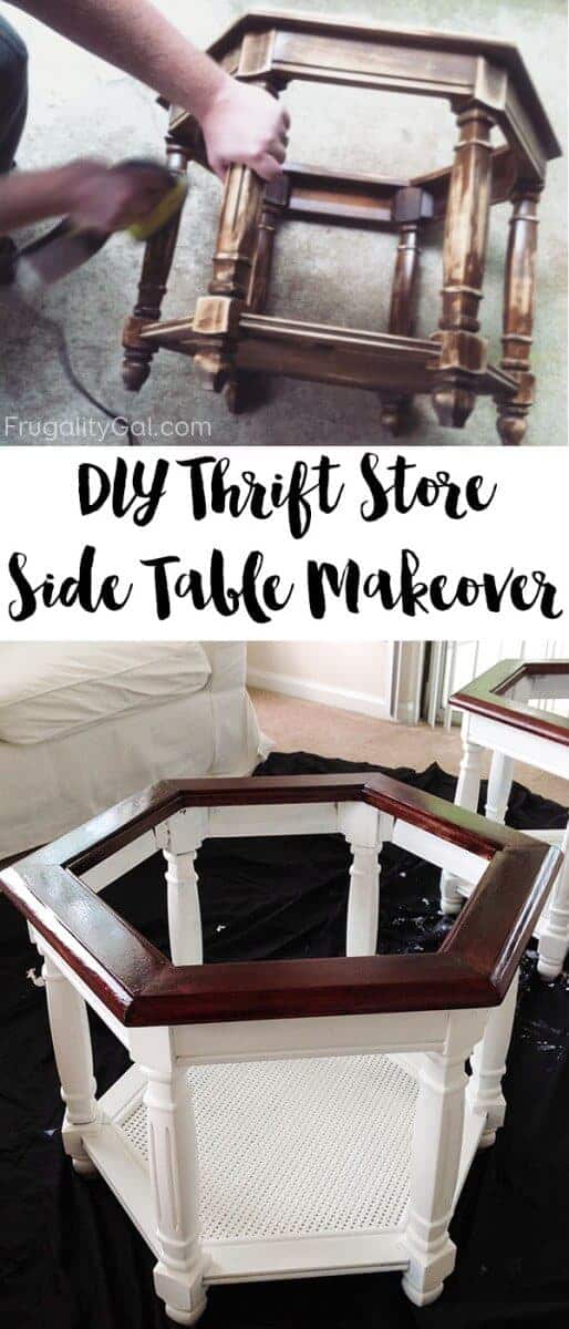 DIY Thrift Store Table Makeover by Frugality Gal | Garage Sale Makeovers that Wow! 