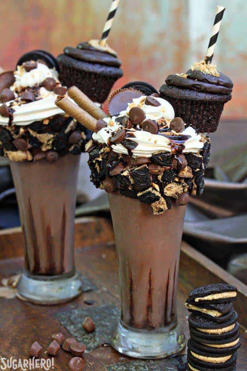 Epic Chocolate Peanut Butter Freakshake by Sugar Hero | 10 Fabulous Freakshakes 