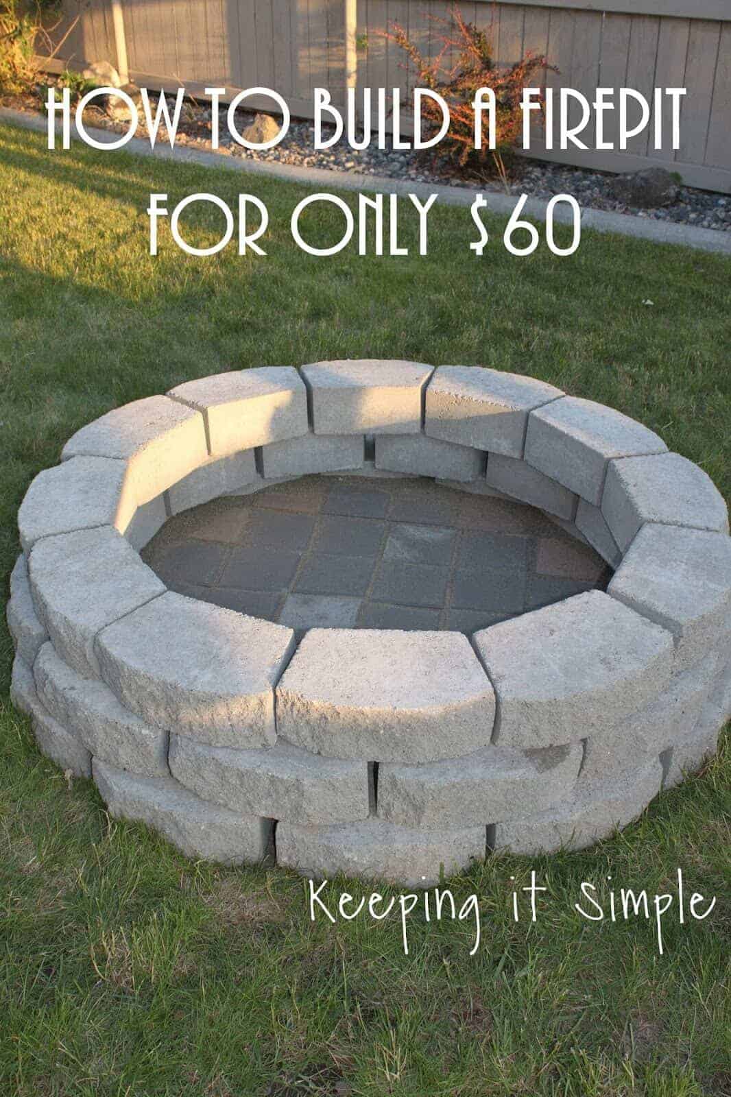 How to Build a Fire Pit by Keeping It Simple Crafts | Budget Backyard Project Ideas