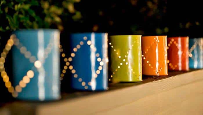 Paint Can Lights by Lowes | Budget Backyard Project Ideas
