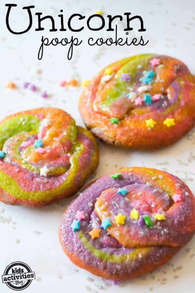 Unicorn Poop Cookies by Kids Activities Blog | Whimsical DIY Unicorn Ideas