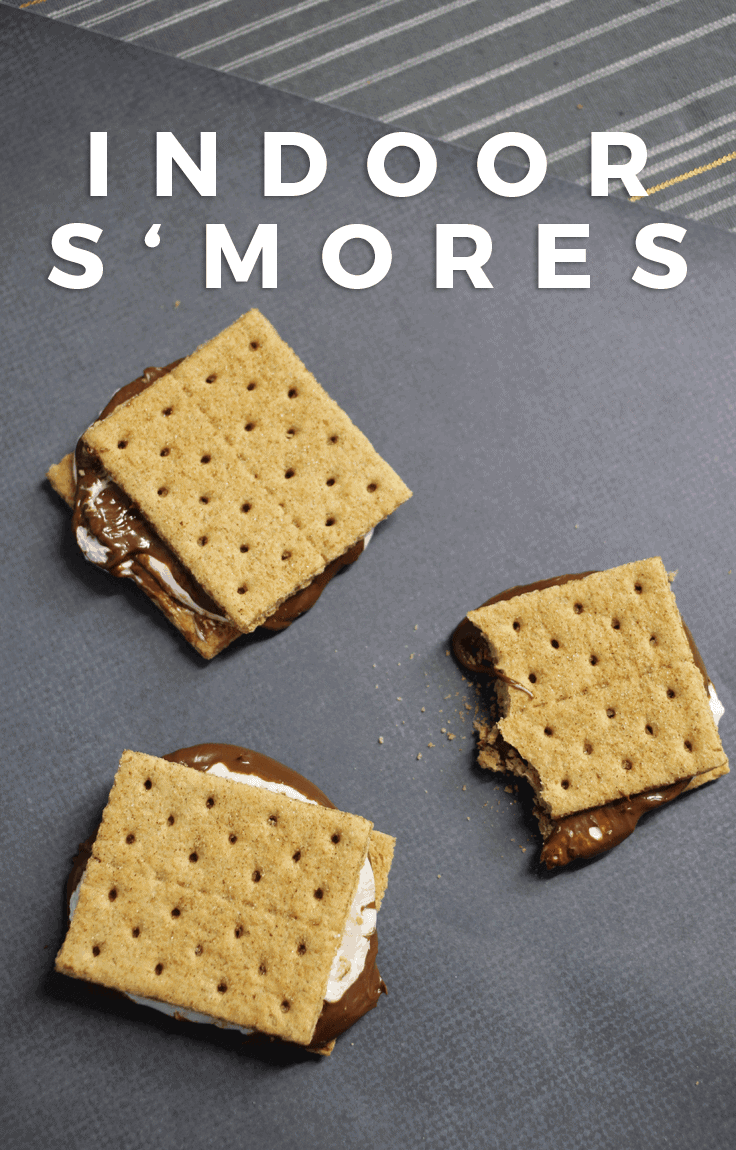 The easiest Indoor S'Mores - These incredibly easy indoor s'mores are just as amazing as your campfire recipe but require no heat!