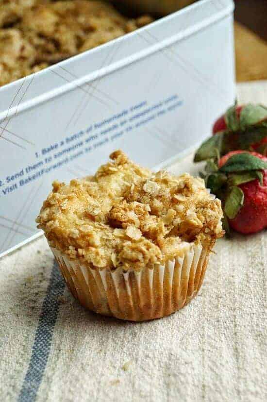 Strawberry Coffee Cake Streusel Muffins