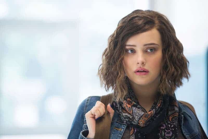 Katherine Langford looking at the camera