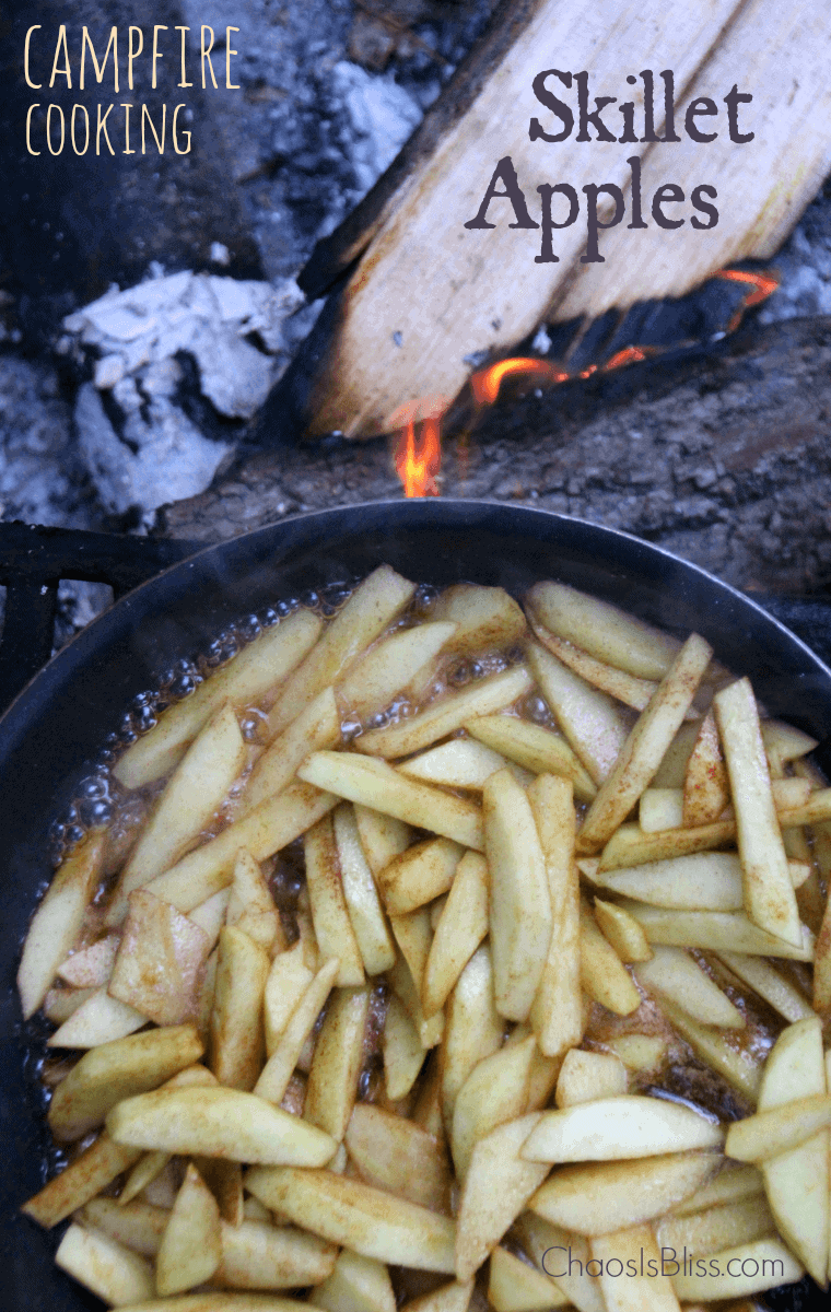 Campfire Skillet Apples by Chaos is Bliss |Amazingly Delicious Camping Recipes