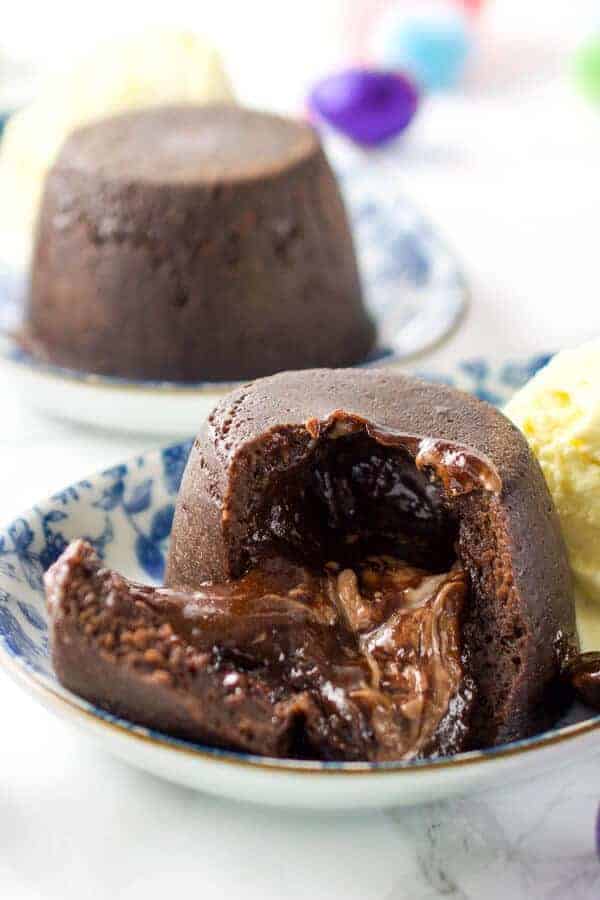 Instant Pot Creme Egg Lava Cake by Every Nook and Cranny | Instapot Dessert Recipes that will have your sweets ready in minutes! 