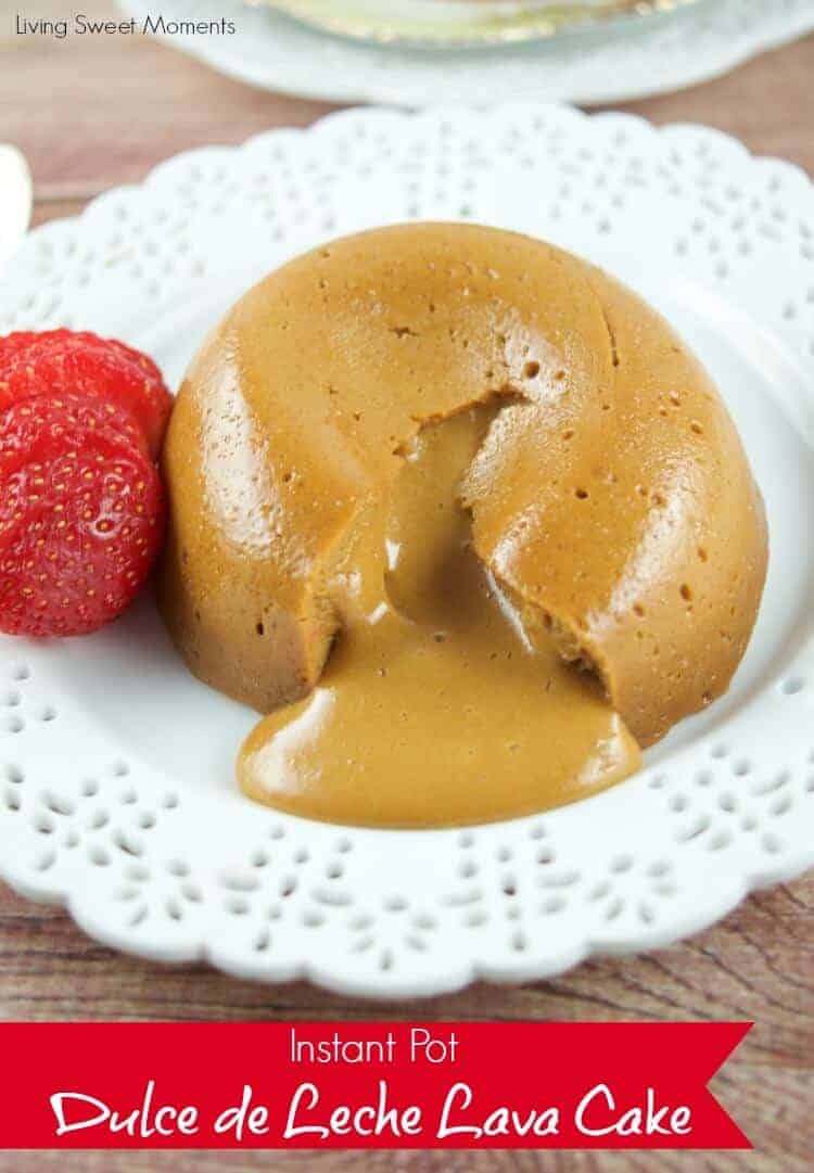 Instant Pot Dulche de Leche Lava Cake by Living Sweet Moments |Instapot Dessert Recipes that will have your sweets ready in minutes! 