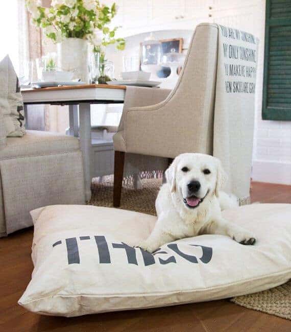 Natural Dog Bed Cover via Bow Wow Beds | Homemade Dog Treats and DIY Projects for Dogs