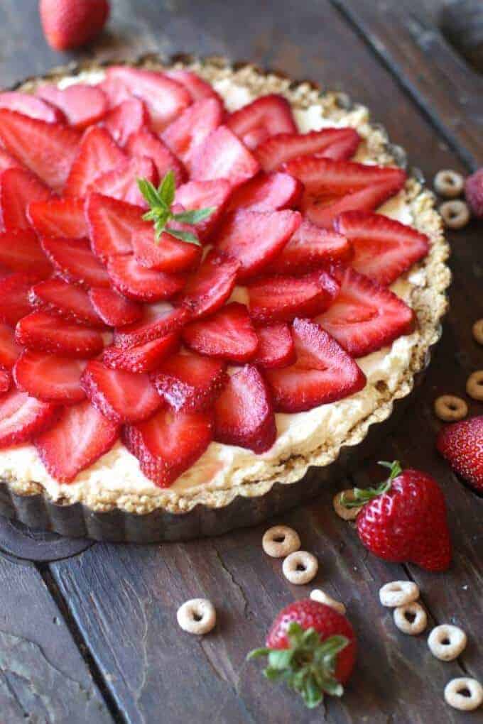 No Bake Strawberry Cheesecake