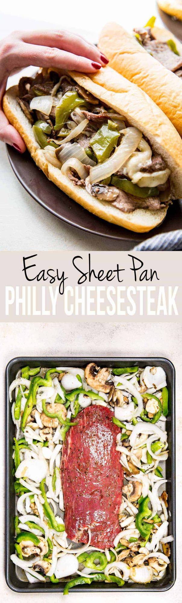 Easy Sheetpan Philly Cheesesteak by Eazy Peazy Mealz | Sheet Pan Meal Ideas for Easy Dinners