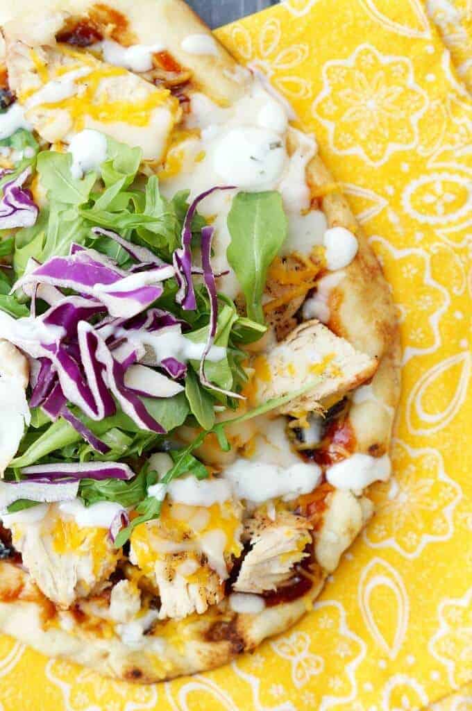 Grilled BBQ Chicken Flatbread Recipe - Easy and delicious recipe you can make on the grill in no time