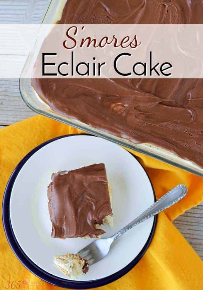 S'mores Eclair Cake - An easy no bake recipe